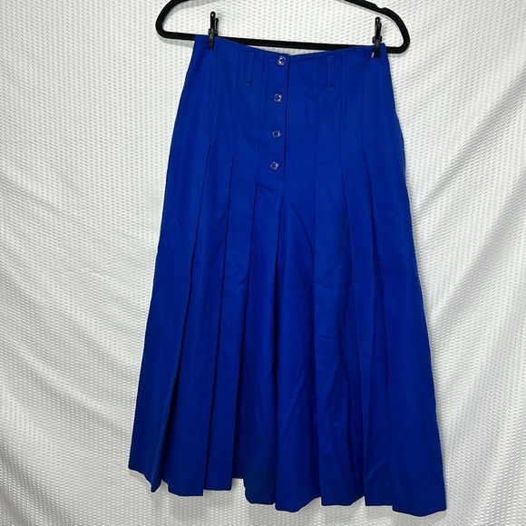 Daniel Hechter Paris Wool Pleats wide legs pants Size 8 - Picture 14 of 17